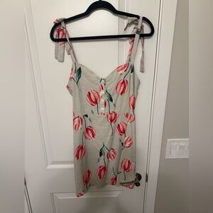 L'Academie Pink and Green Floral Striped Blouse